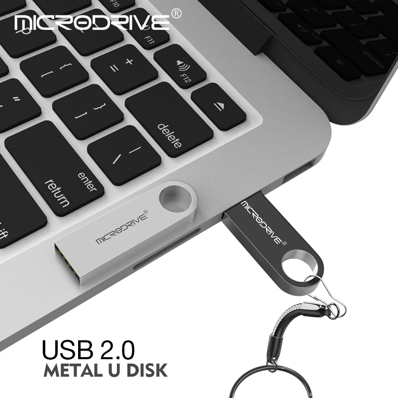 Metal USB 2.0 Flash Drive Pendrive 16GB 32GB 64GB High Speed Memory Stick U Disk 128GB Key Ring Gift-4
