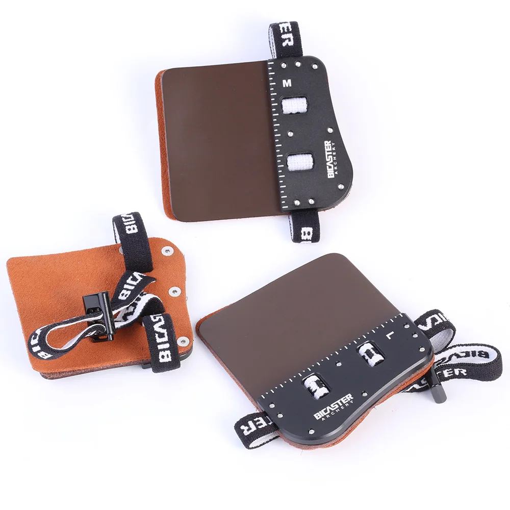 New Archey Finger Tab Barebow Finger Guard Protection Bicaster SP3 Cowhide + Aluminum LH/RH American Hunting Shooting Accessory