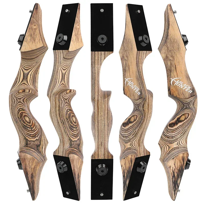 1PC 60 Inch Recurve Bow 20-60lbs Bamboo Core Limbs Wooden Riser Split Takedown Bow RH for Arrow Shooting Hunting Target-3