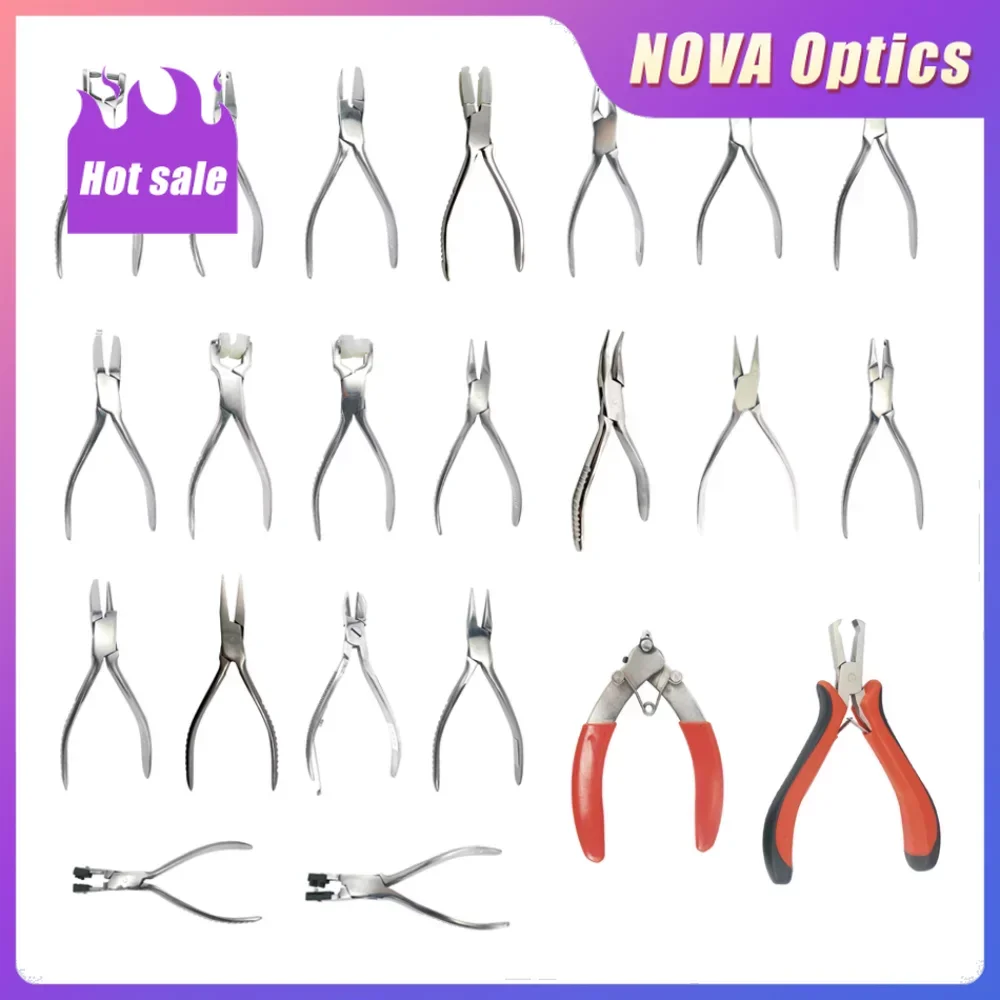 Nova Glasses Plier Set Several Types for Option Spectacle Adjusting Glasses Pliers Tool Nose Pad Arm Temple Bridge Adjustment