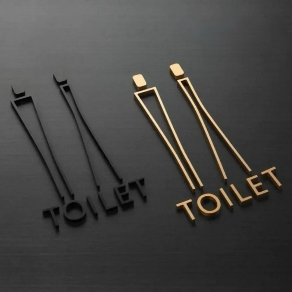 RoyalCraft High-End Washroom Sign | Luxury Metal Signage with Distinctive Door Logos-4