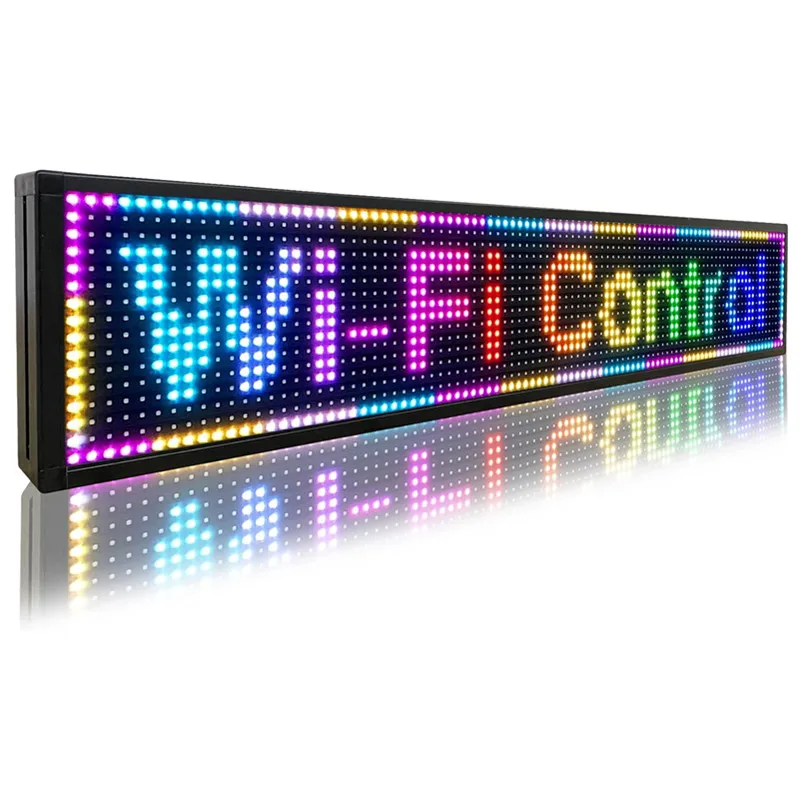 P10 LED Display with WIFI FULL Color Sign Fast Programmable Digital LED Display Use For Storefront Business Window Bar(100x20cm)-6