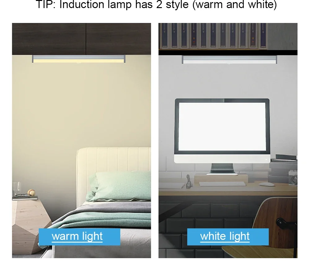 Motion Sensor Light Wireless LED Night Light USB Rechargeable Night Lamp for Kitchen Cabinet Wardrobe Lamp Staircase Backlight-4