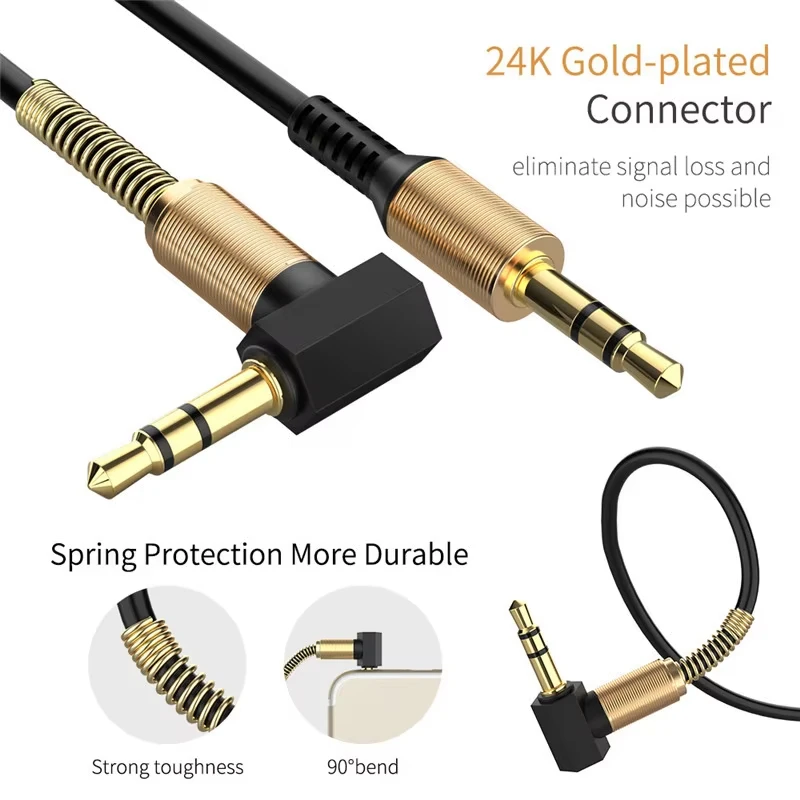 NNBILI 3.5MM Jack Audio Cable Jack 3.5MM Male to Male Audio Aux Cable For Samsung Car Headphone Speaker Wire Line Aux Cord Speak-2