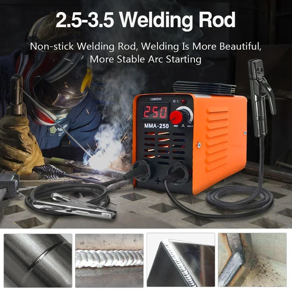 Portable ZX7 250A MMA Arc Welder Inverter Welding Machine 110V 220V Mini Iron Electric Welding Equipment Car Repairing Tools-2