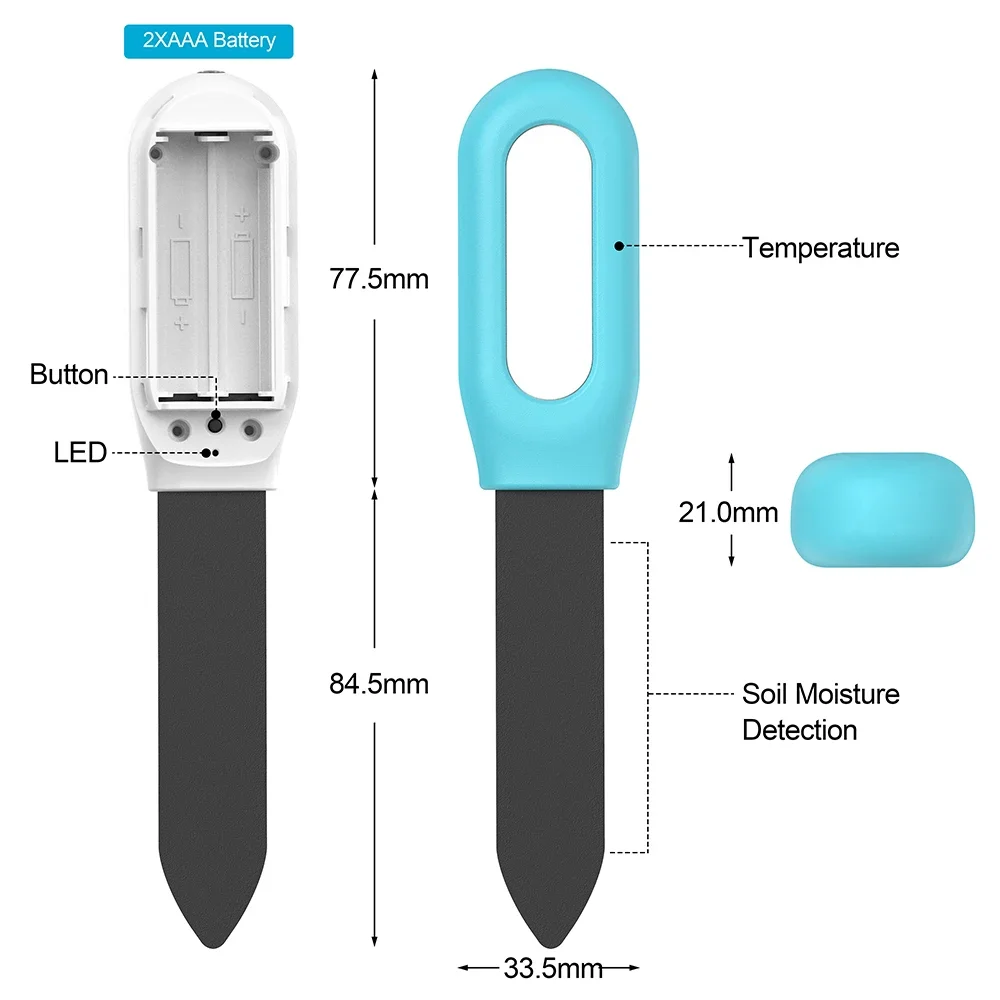 Tuya Smart Zigbee Soil Tester Thermometer Hygrometer Garden Automation Irrigation Detector Humidity Meter for Plant Care-6