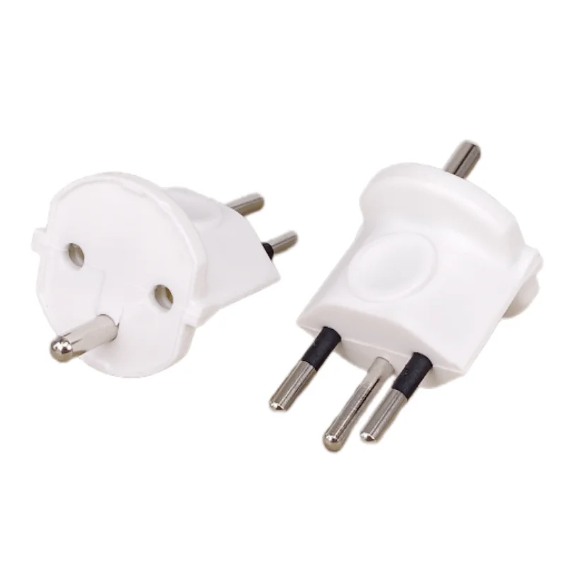 1PC European France TO Swiss plugs Travel Adapter 3 pin plug 10A 250V Power Plug EU to Switzerland Electrical Plug-4