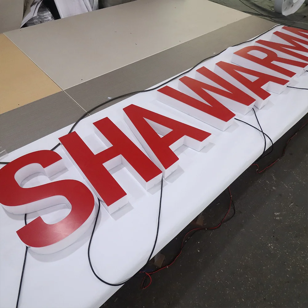 Custom logo signs letters shop signs Led Acrylic signage light Outdoor 3D Acrylic Front Light-6
