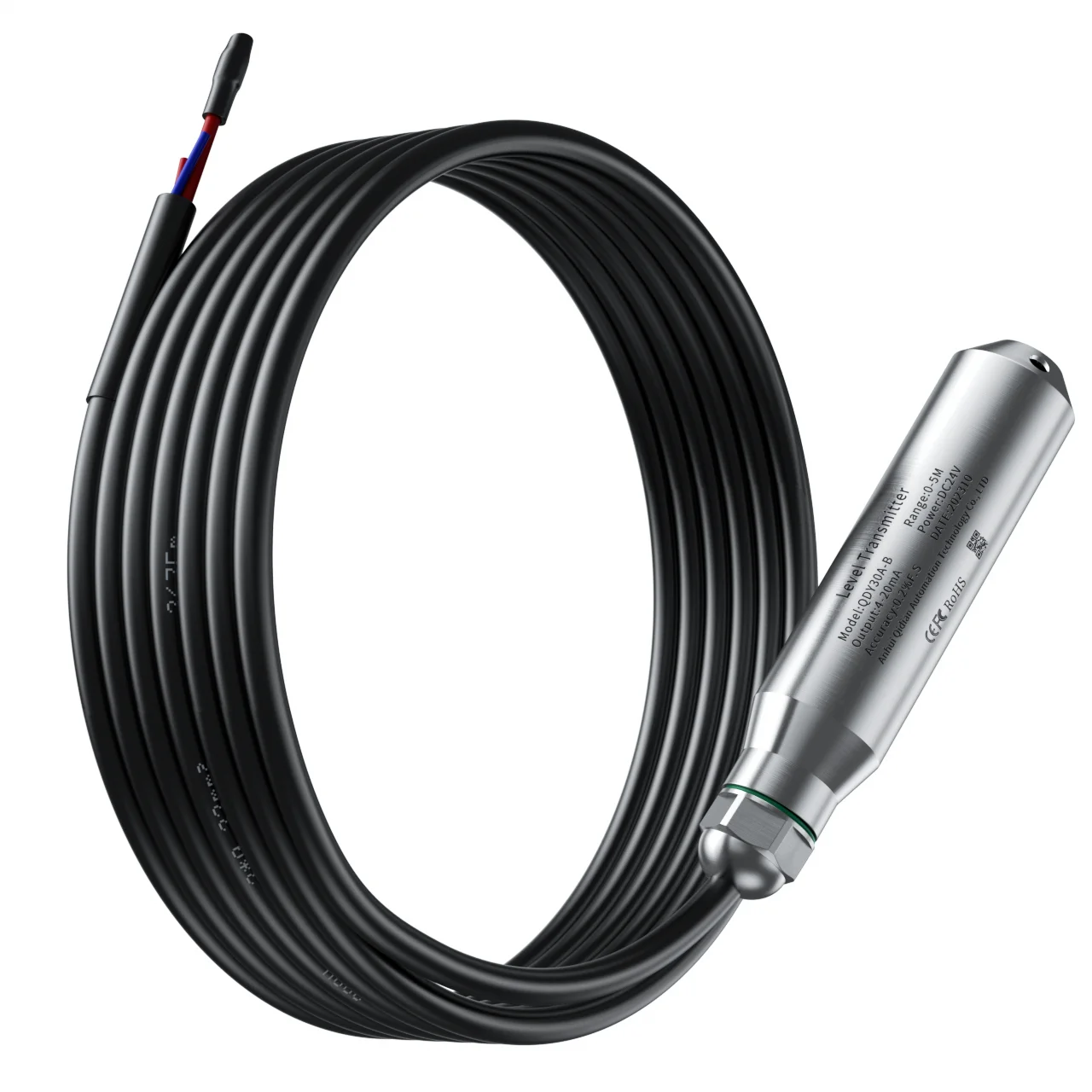 1m 2m 3m 5m Submersible Water Level Sensor 4-20mA tank well pool 0-10V RS485 Level Sensor Transmitter-3