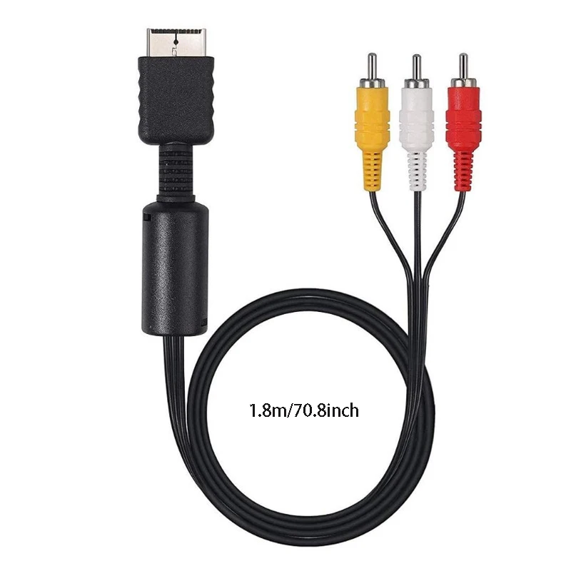 AV Cable for PS3 PS2 PS1 PlayStation Console Audio Video Extend Cord Game Player to LCD Monitor TV RCA Wire Converter Adapter-6